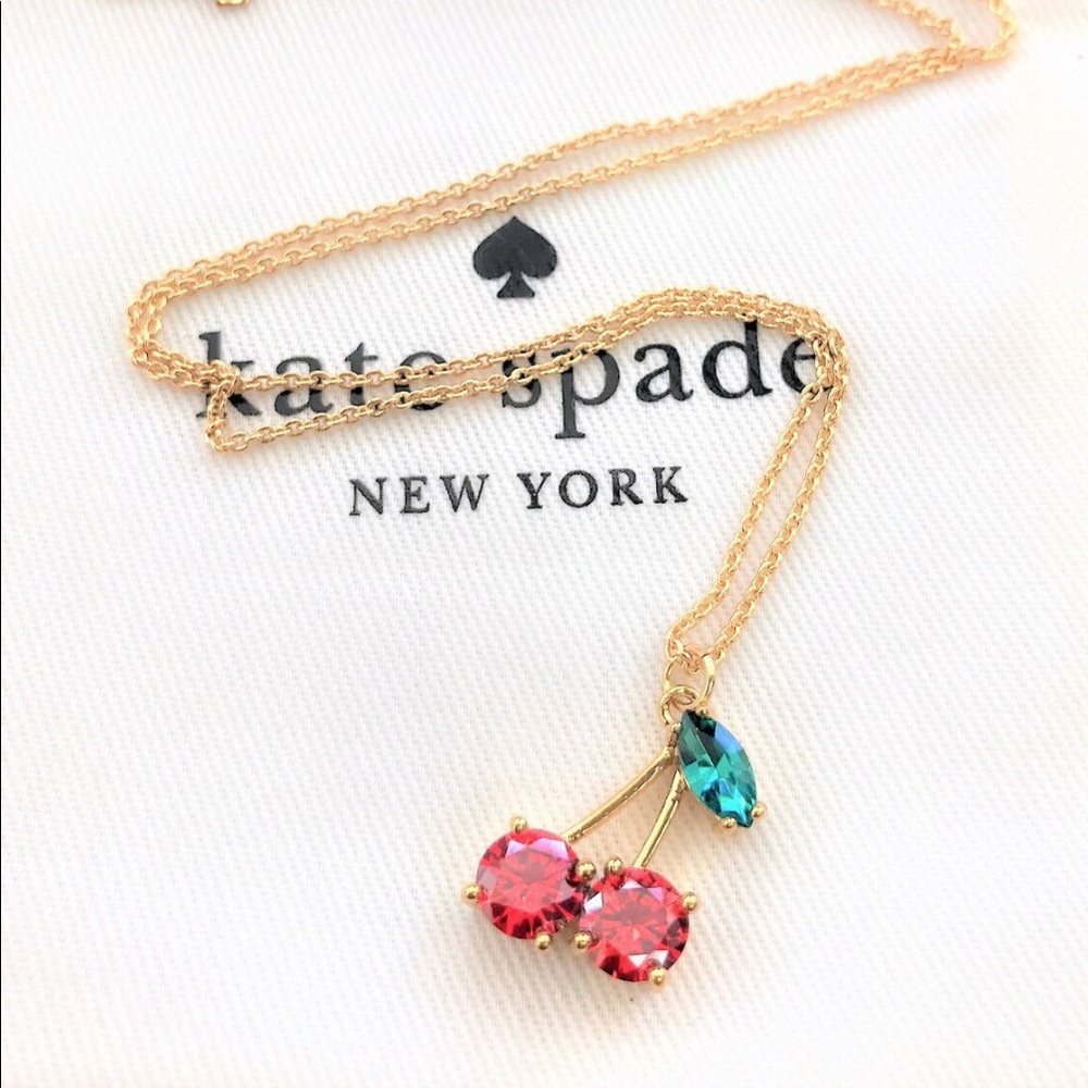 NWT Kate space cherry necklace
